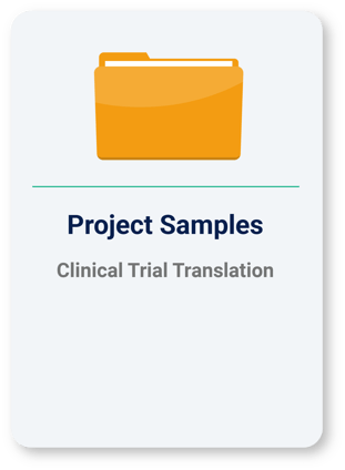 Clinical Trial Translation Project Samples