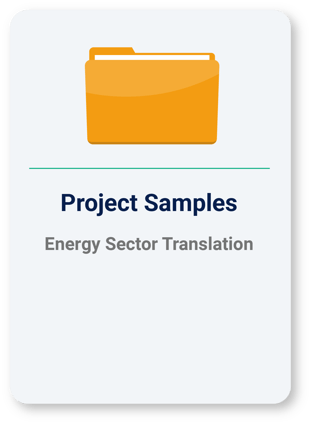 Energy Sector Translation Project Samples