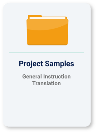 General Instruction Translation Project Samples