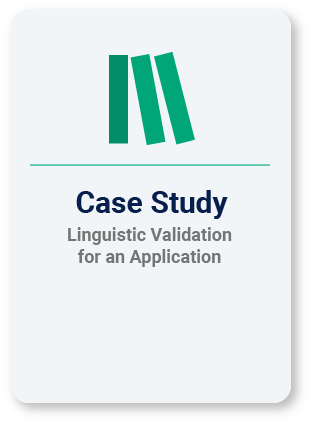 Linguistic Validation for an Application Case Study
