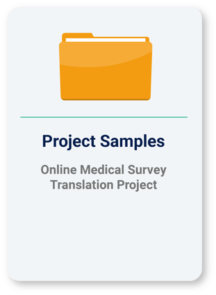 Online Medical Survey Translation Project Project Samples