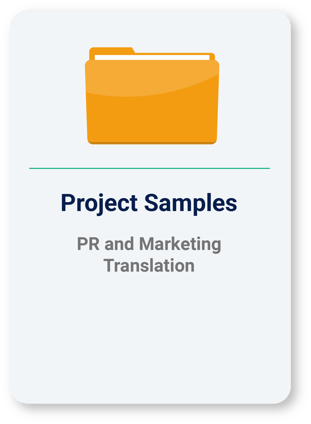 PR and Marketing Translation Project Samples