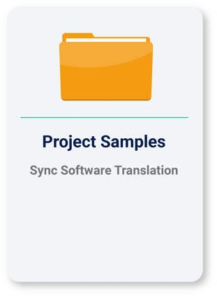 Sync Software Translation Project Samples