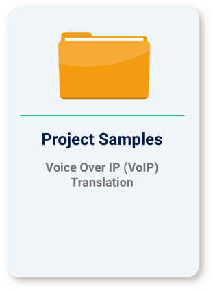 Voice Over IP (VoIP) Translation Project Samples