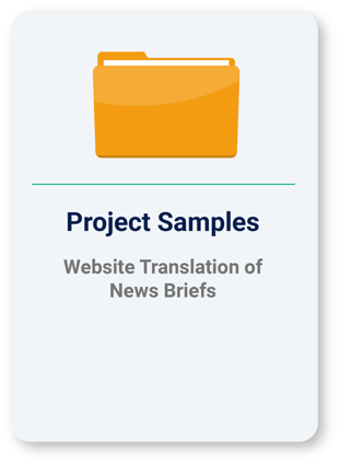 Website Translation of News Briefs Project Samples